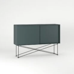 Vogue Sideboard 136H, Grey/2G/Black -Woonwinkel decotique vogue sideboard 136 with frame stand 246