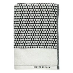 Mette Ditmer Grid Bath Towel 70x140 Cm, Black/Off-White